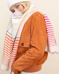 Echarpe Bahaus en soie laine cachemire écru